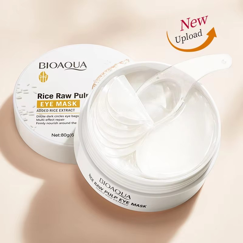 Collagen Under Eye Patches - 60 Stück Bioaqua Reis-Augenmaske zur Reduzierung