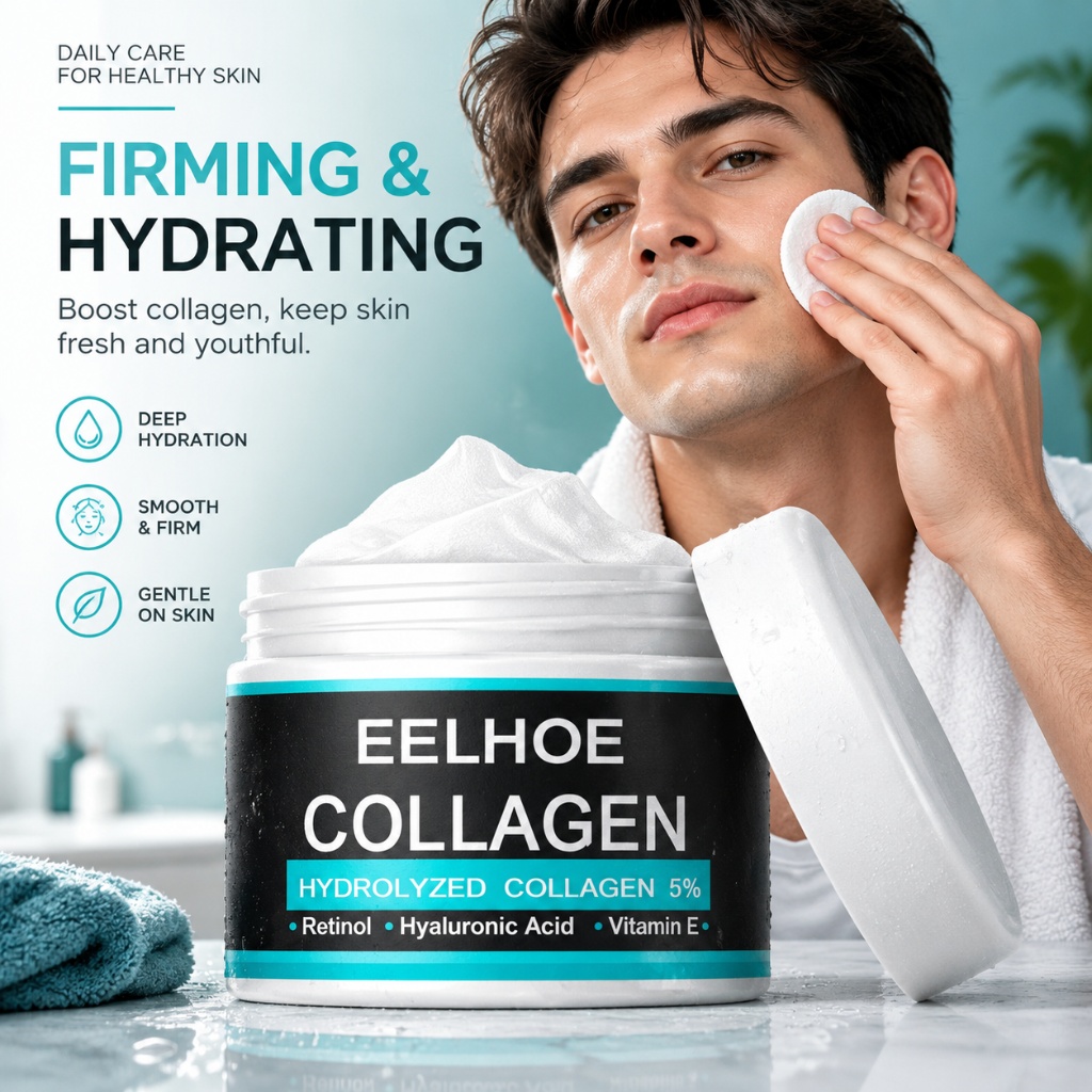 Retinol Anti Wrinkle Cream - 30g Männliche Kollagen-Feuchtigkeitscreme mit Hyaluronsäure, Anti-Falten,