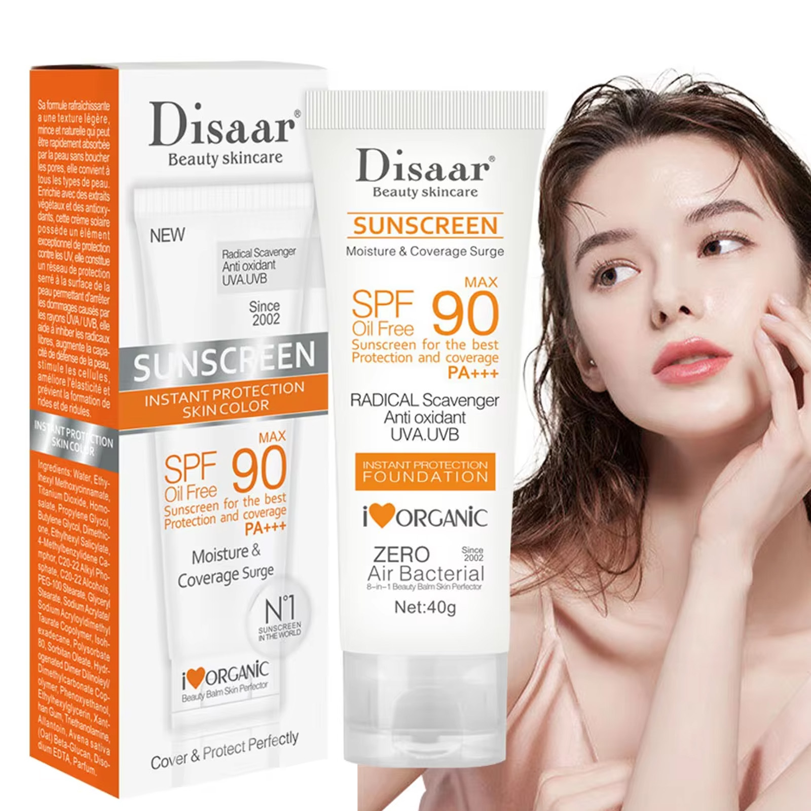 Spf 50 Waterproof Sunscreen - Gesichts-Körper-Sonnenschutz, wasserdicht, LSF 90+, UV-Sonnencreme, Sonnenschutz,