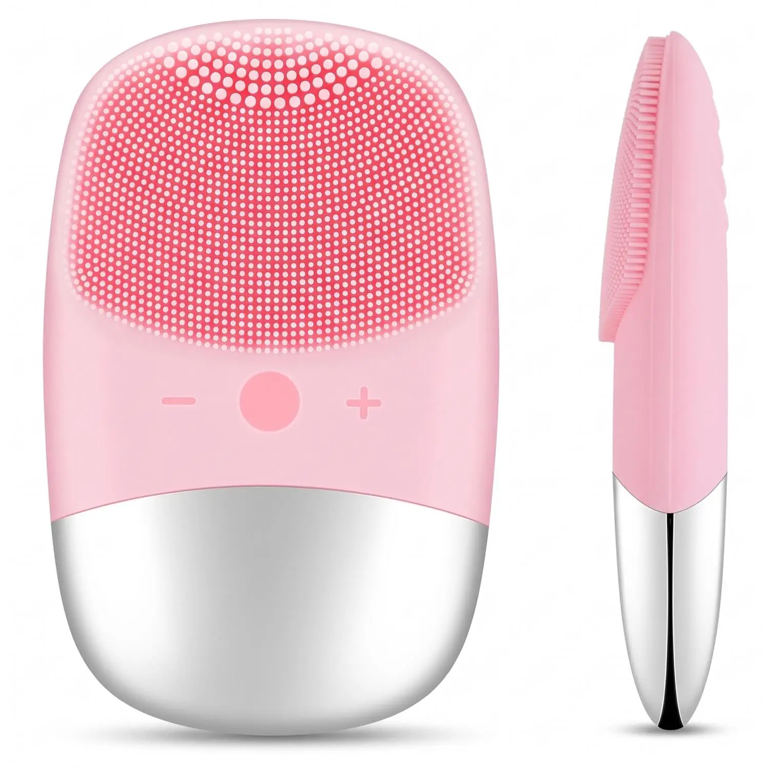 Silicone Face Scrubber Electric - Elektrische Silikon-Gesichtsreinigungsbürste, Ultraschall-Vibrationsmassagegerät zur Tiefenreinigung, USB-Aufladbar