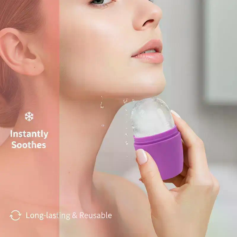 Face Ice Roller Puffiness - Silikon-Eisroller für Gesicht und Augen Wiederverwendbarer