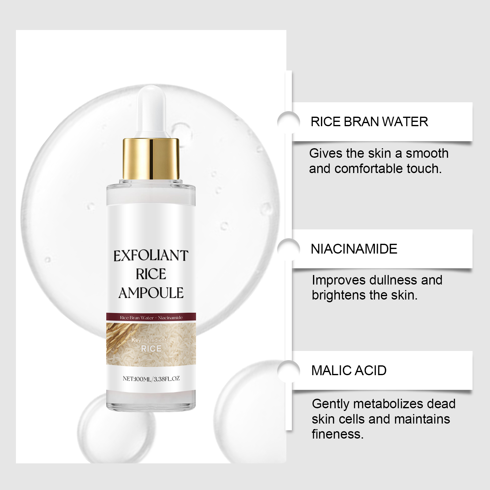 Reis-Peeling-Ampulle Gesichtss – Niacinamide Pore Shrinking Essence Bewertung und Preis